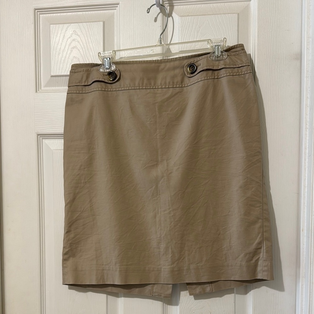 LOFT Women's Tan Pencil Skirt